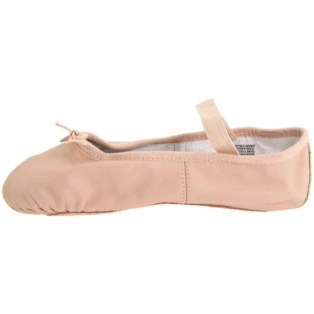 Bloch Womens Size 7.5 Dansoft Full Sole Leather Ballet Elastic Slipper Shoe Pink - Picture 2 of 4